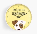 Time to Feed...' - Personalised Wall Clock with Dog Icon | Yappy.com